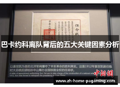 巴卡约科离队背后的五大关键因素分析