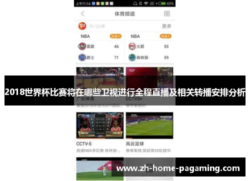 2018世界杯比赛将在哪些卫视进行全程直播及相关转播安排分析