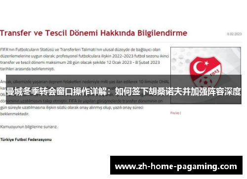 曼城冬季转会窗口操作详解：如何签下胡桑诺夫并加强阵容深度